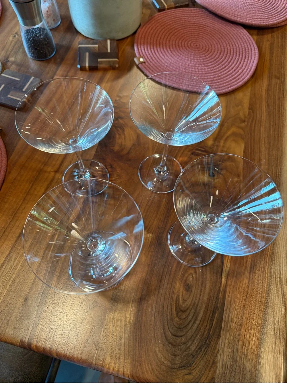Rosenthal diVino Crystal Cocktail Martini Glasses set of 4 Classic Elegant Style